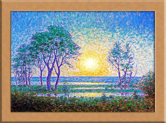 日没の風景画 A4 スウェーデンのアート 絵画 ARTE 通販 19359346