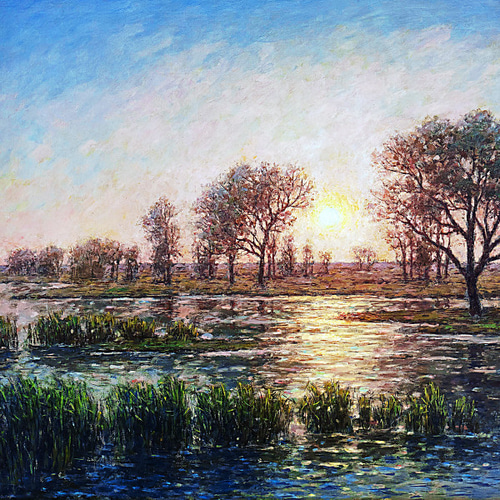 日の出の風景画 A4 スウェーデンのアート 絵画 ARTE 通販
