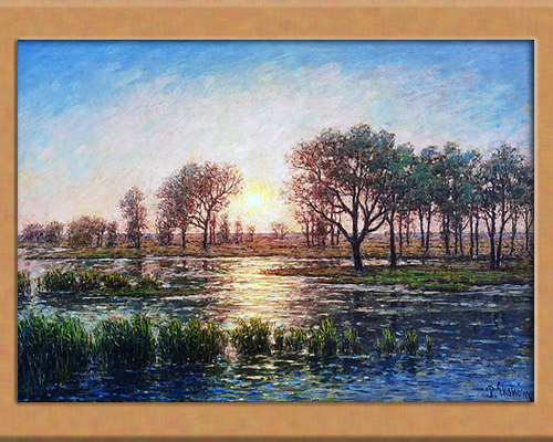 * vintage picture ❀ 冬のスウェーデン 風景画 油絵 vintage picture ❀ 冬のスウェーデン 風景画 油絵