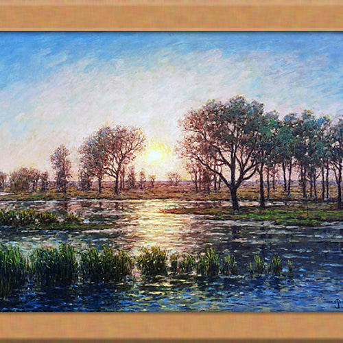 日の出の風景画 A4 スウェーデンのアート 絵画 ARTE 通販