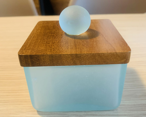 アジアン雑貨バリフロストガラス キャニスターボックス NT IKM240804