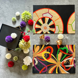 ハンドメイド品名古屋帯のタペストリーです、丁寧に作られています 東京友禅作家 真渕貴昭】 特選東京友禅九寸名古屋帯 塩瀬地 ≪御