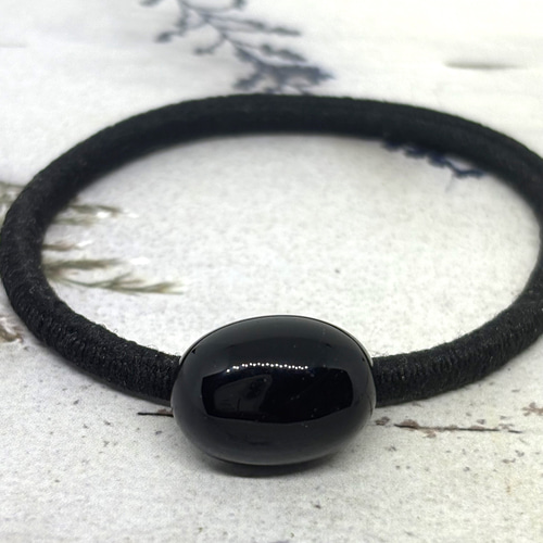 ヘアゴム 天然石  パワーストーン  モリオン♡ Amazon | モリオン 黒水晶 ヘアゴム ヘアアクセサリー パワーストーン