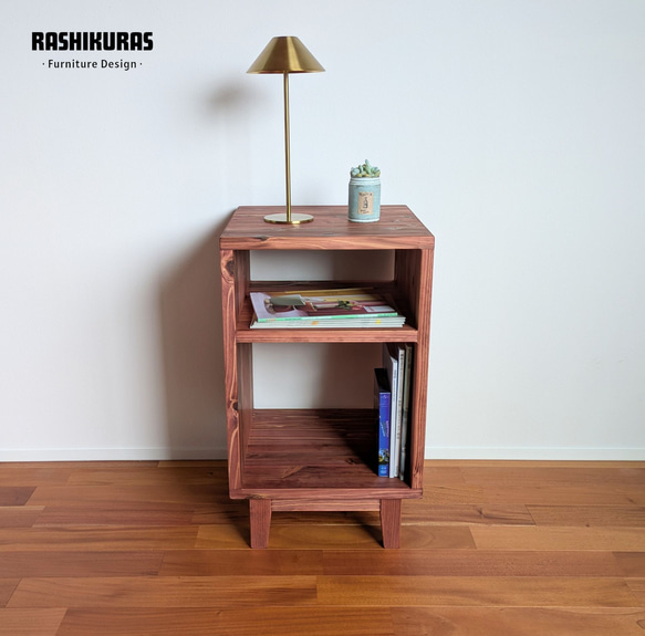 side shelf】サイズオーダー可能 収納棚/本棚/レコードラック