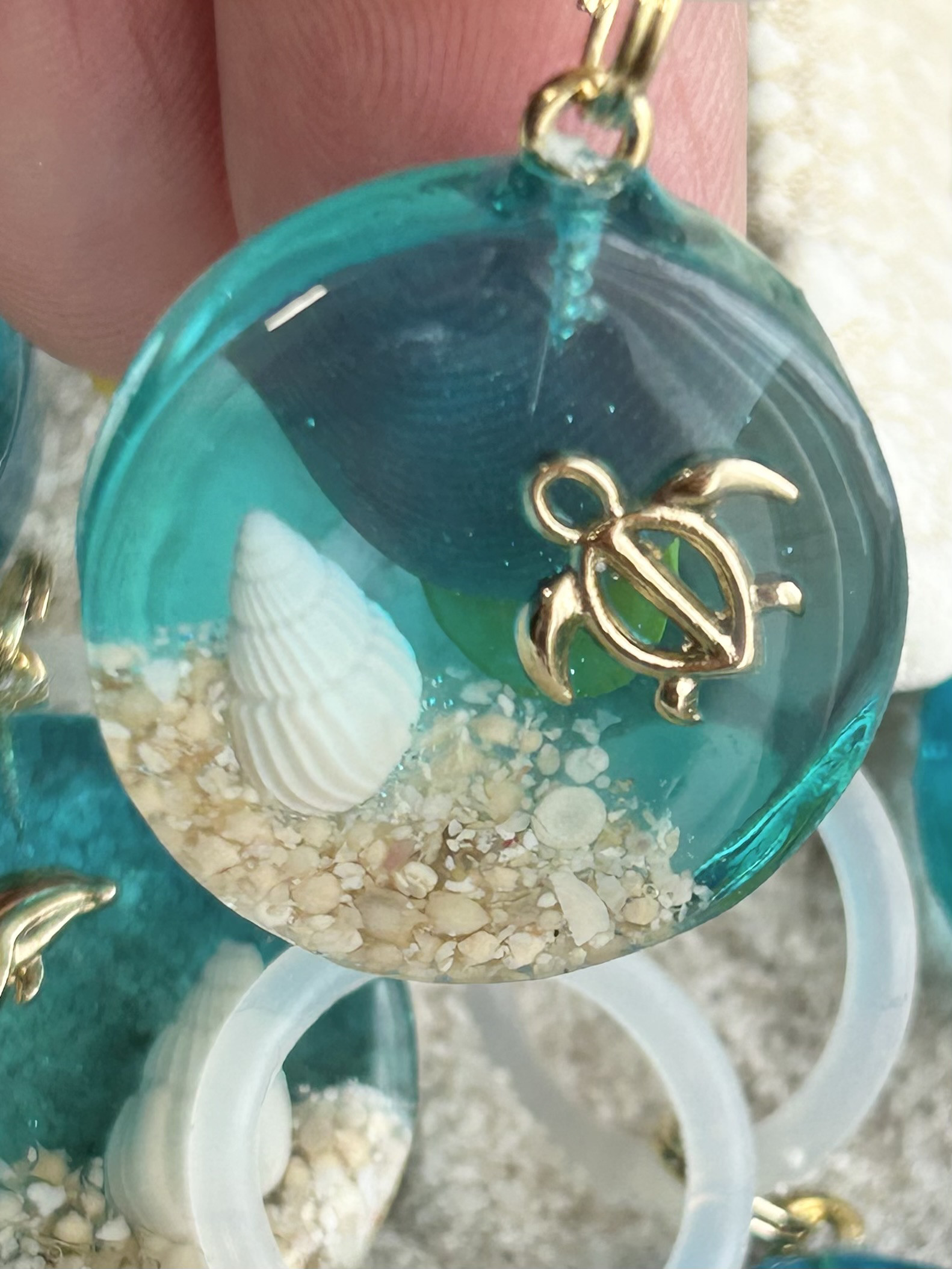 アンブレラマーカー 海 ｜レジン×星の砂×選べるモチーフで傘に