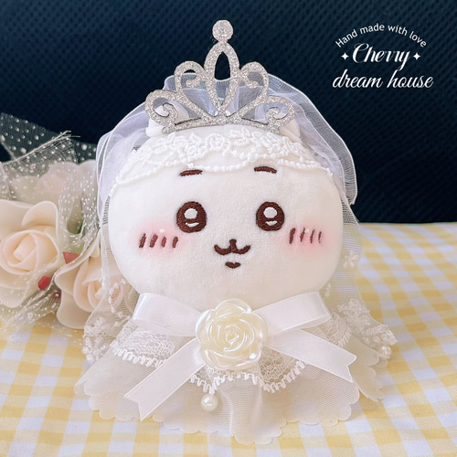 ぬい服 10cm 着せ替え ちいかわ ウェディングドレス 3点セット