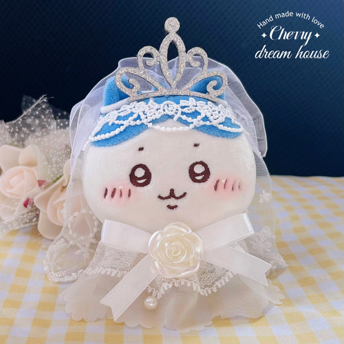 ぬい服 10cm 着せ替え ちいかわ ウェディングドレス 3点セット