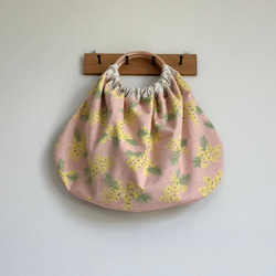 【SALE】【1点のみ】【即納】リンググラニー★桜色ミモザ　綿麻 2枚目の画像