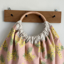 【SALE】【1点のみ】【即納】リンググラニー★桜色ミモザ　綿麻 5枚目の画像