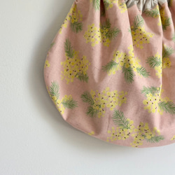 【SALE】【1点のみ】【即納】リンググラニー★桜色ミモザ　綿麻 3枚目の画像