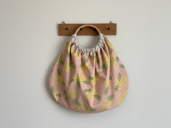 【SALE】【1点のみ】【即納】リンググラニー★桜色ミモザ　綿麻 1枚目の画像