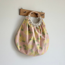 【SALE】【1点のみ】【即納】リンググラニー★桜色ミモザ　綿麻 4枚目の画像