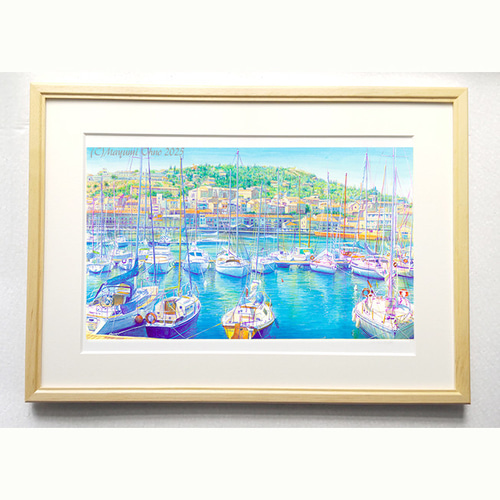 ニース　南フランス コートダジュール　ヨーロッパ　絵画　風景画　アクリル画 ニース 南フランス コートダジュール ヨーロッパ 絵画 風景画