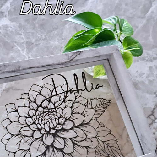 絵画　生き物　花　Dahlia Paintings: Dahlia by Lori Beth Katz