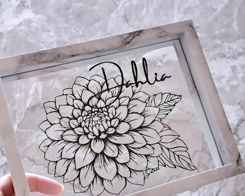 絵画　Dahlia 切り絵アート ダリア~Dahlia~ 切り絵 紗布-Sau- 通販 19360584