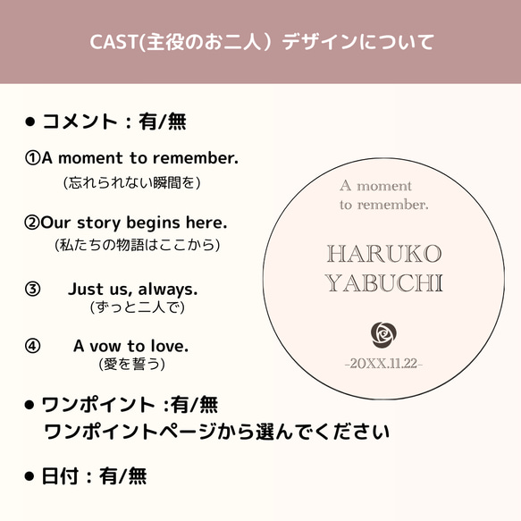 SHOPオープン記念特価【１つで３役！】　席札・コースター・プチギフトにどうぞ　結婚式•披露宴・パーティ・イベント　 7枚目の画像