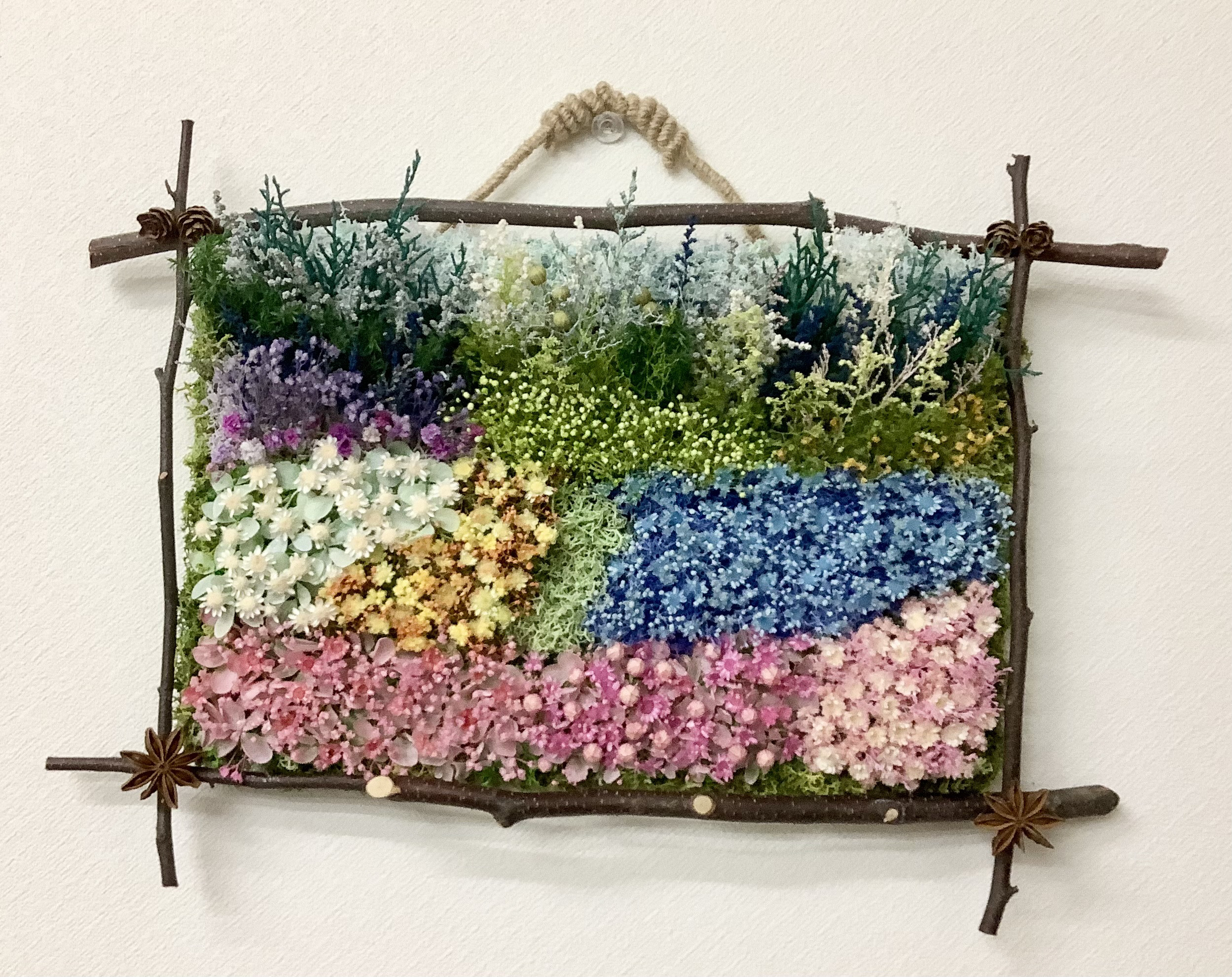 壁掛け　プリザーブドフラワー　モス使い　新築・開店祝い　両親贈呈　各種お祝い