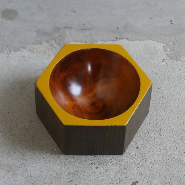 【香川漆器】ROKKAKU（六角）小鉢　 *山吹（黄）　象谷塗