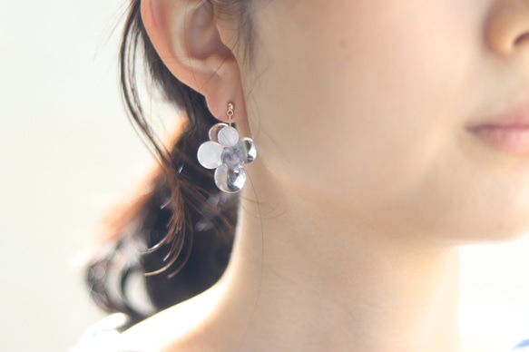 シャボン玉ピアス 4枚目の画像