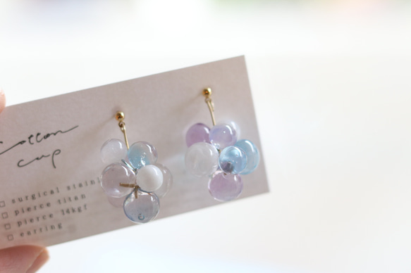 シャボン玉ピアス 9枚目の画像