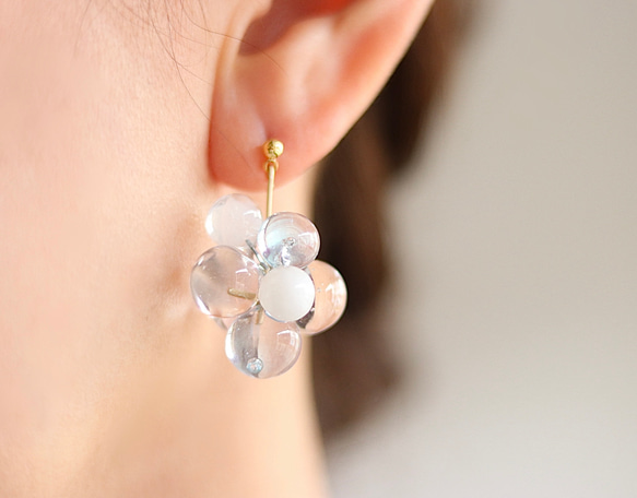 シャボン玉ピアス 6枚目の画像