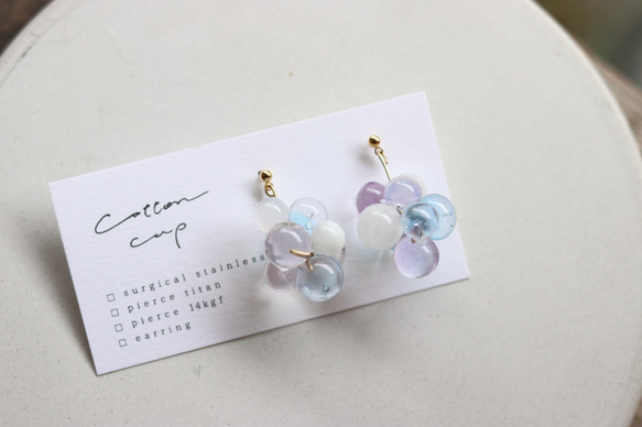 シャボン玉ピアス 5枚目の画像