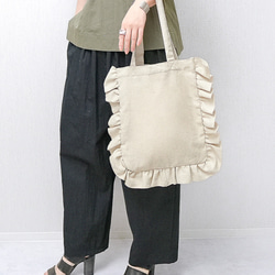 ≪ A4対応＆大容量 ≫ コットン・リネンのトートバッグ -ナチュラル