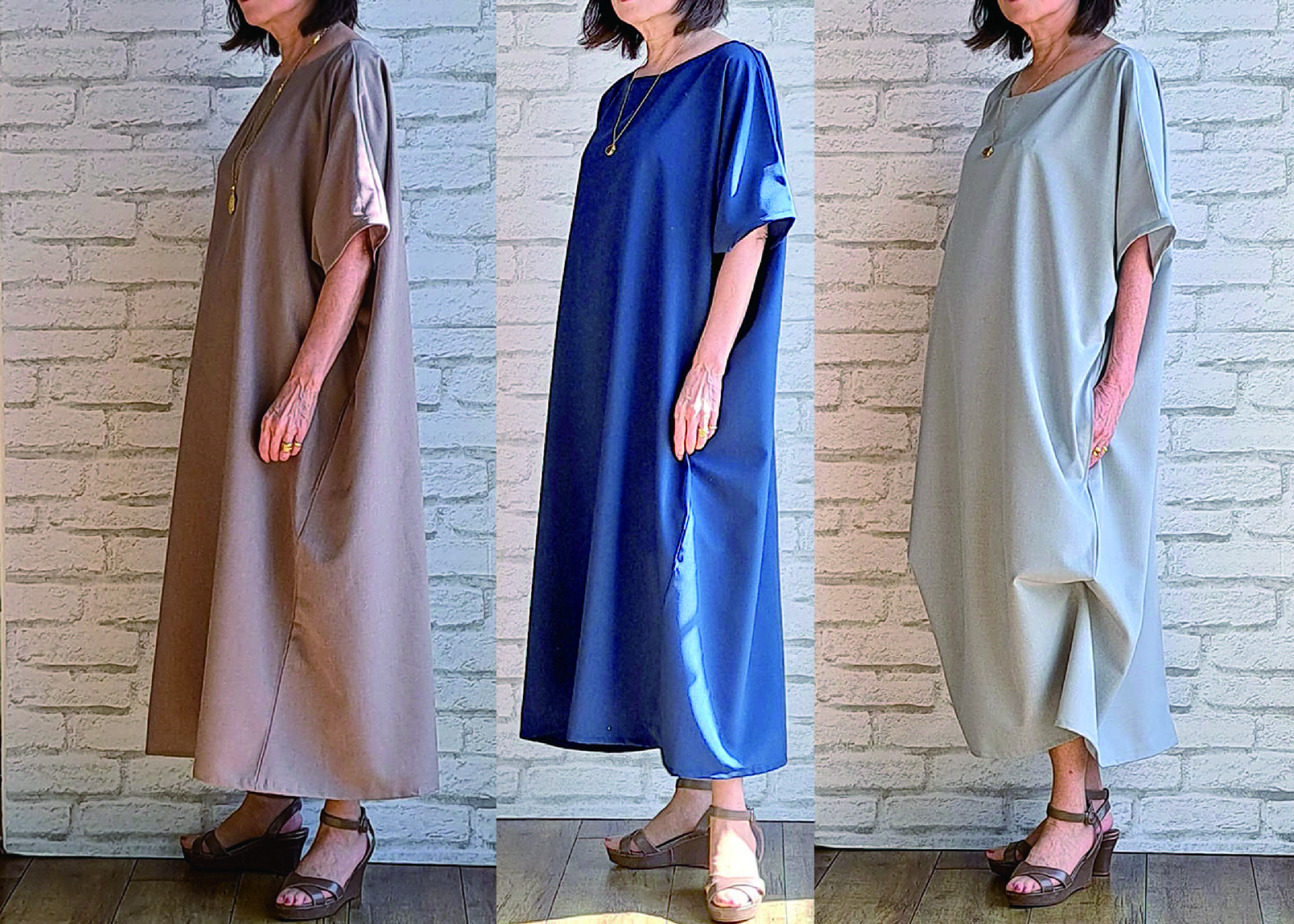美しく体型カバー　シルエットの変化を愉しむアレンジワンピース