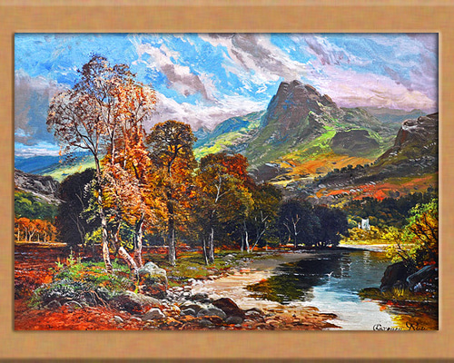 イギリスの田舎街 F10 風景画 油彩画 oil painting art イギリスの田舎街 F10 風景画 油彩画 oil painting art