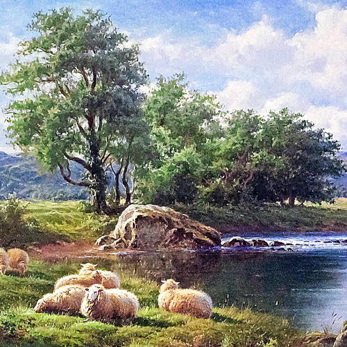 イギリスの田舎街 F10 風景画 油彩画 oil painting art イギリスの田舎街 F10 風景画 油彩画 oil painting art - メルカリ