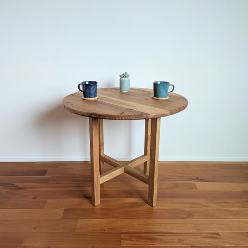 ryumama　ラウンドテーブル　トリアン natural round table 】ソファテーブル/カフェテーブル