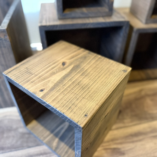 ウッドキューブ 花台 木箱収納 天然杉無垢材 木製ボックス インテリア雑貨 ウッドキューブ 花台 木箱収納 天然杉無垢材 木製ボックス インテリア雑貨