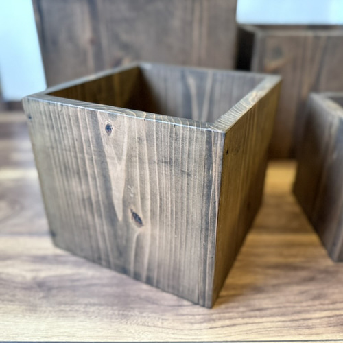 杉無垢材のナチュラルウッドキューブ｜花台・ディスプレイ・収納
