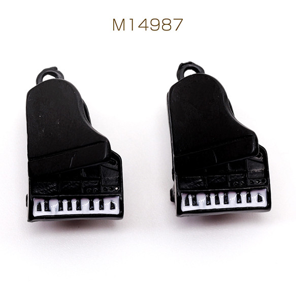 M14987 6個 メタルチャーム 合金製 ピアノ 楽器 打楽器 音楽