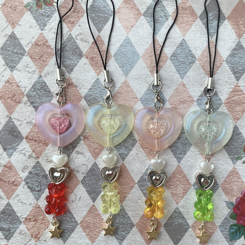 オーダー】ビーズキーホルダー コレクトブック ストラップ y2k 韓国