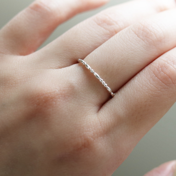 （925銀）摩斯電碼戒指[我愛你，13號] 第2張的照片