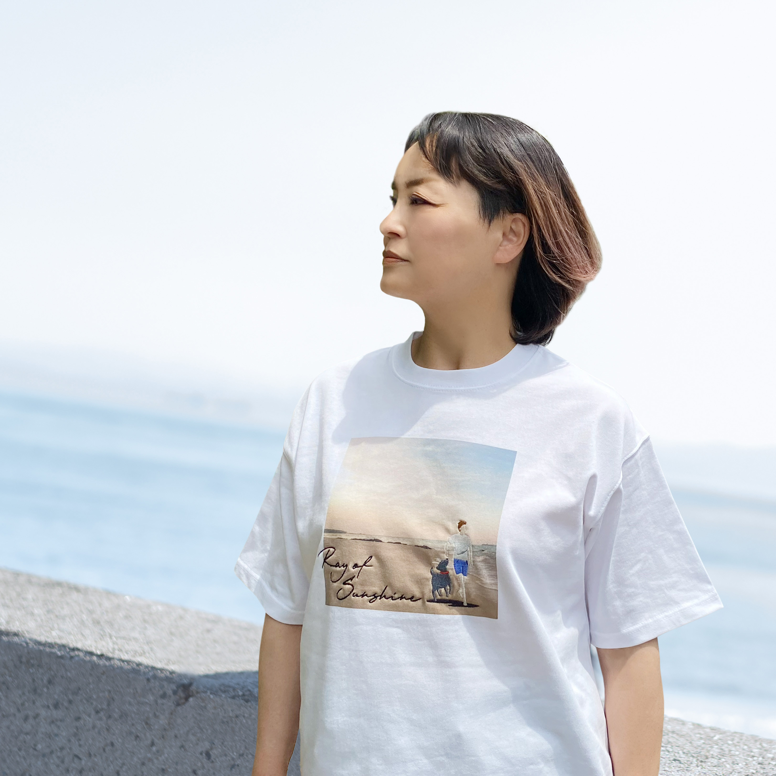 刺繍☆半袖Tシャツ/海の時間 9.1oz