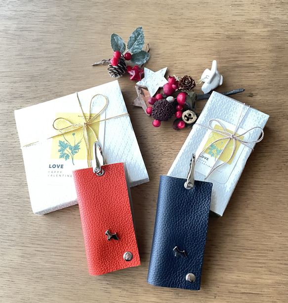 12犬種＋αから選べる！(レザーカラー16色)スマートキー対応コンパクトキーケース 4枚目の画像