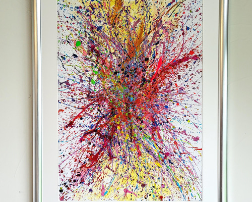私たちの存在X / 抽象画 77×56㎝ B2 額縁セット 原画1点のみ