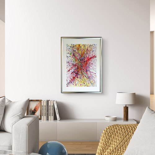 私たちの存在X / 抽象画 77×56㎝ B2 額縁セット 原画1点のみ
