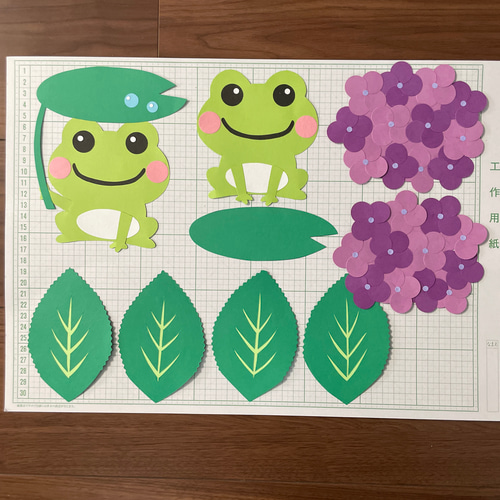 蓮の花とカエルの壁面 梅雨壁面飾り 6月壁面 ハンドメイド その他