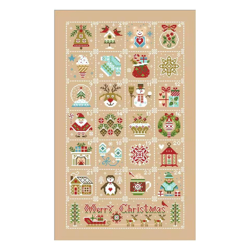 送料無料】☆アドベントカレンダー 18ct☆クロスステッチ刺繍