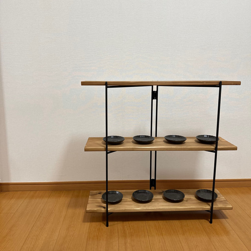 アイアンシェルフ　アイアンラック　折り畳みラック　什器　飾り棚　観葉植物棚 アイアンシェルフ アイアンラック 折り畳みラック マルシェ什器