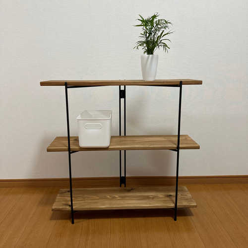 送料込み】アイアンシェルフ アイアンラック 折り畳みラック マルシェ