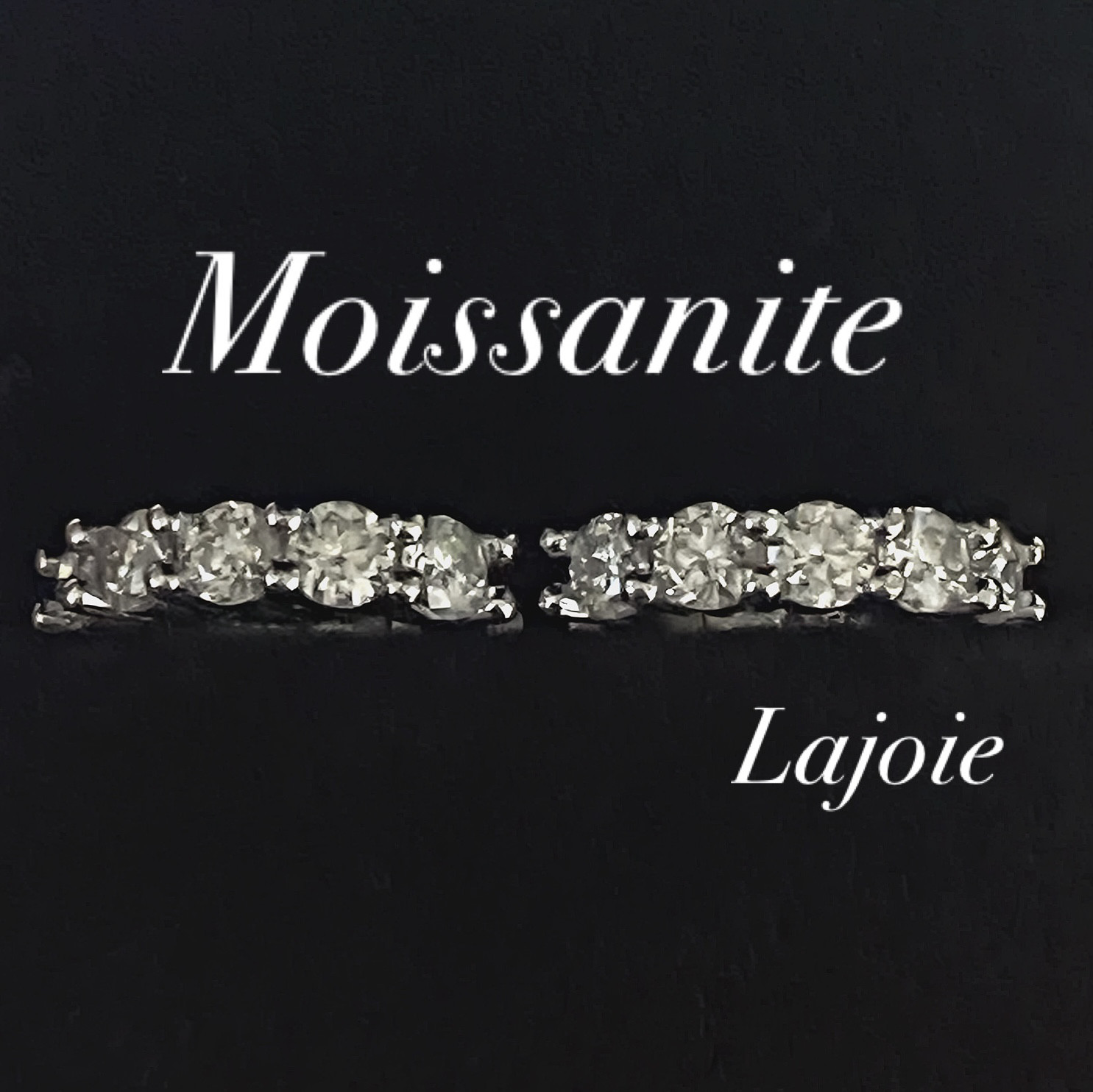 最高品質 モアサナイト 5stone フープピアス silver