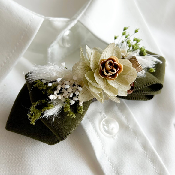 ヘアピン 蝶ネクタイ 小花柄 リバティプリント flower crown 蝶