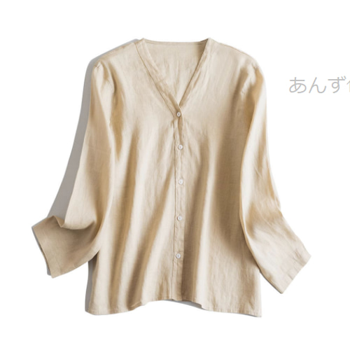 リネンVネックロングカーデ UVカット】リネン100% Vネック ロングカーディガン.通勤用 薄手 春夏秋