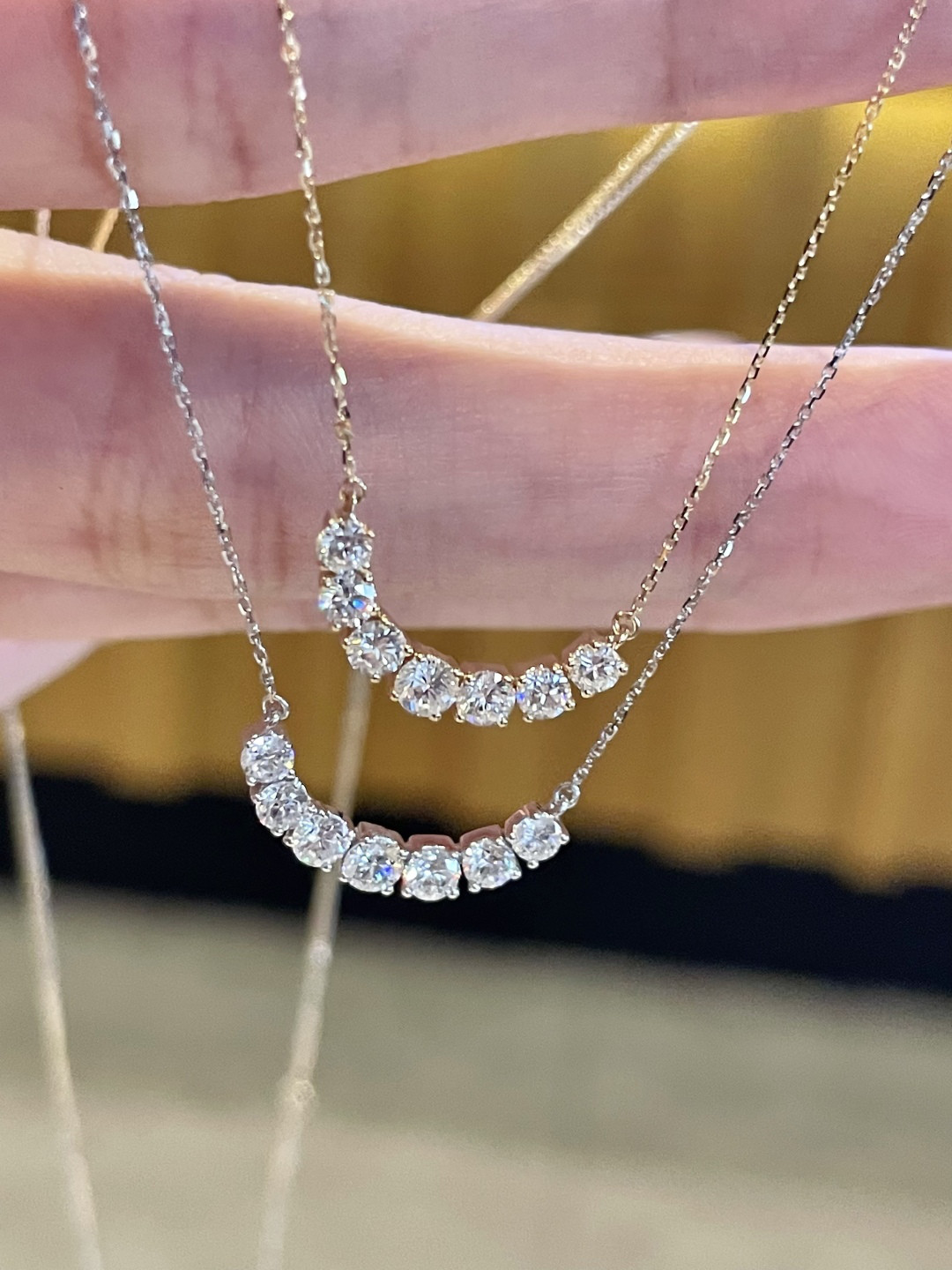 ラボグロウンダイヤモンドネックレスk18　0905