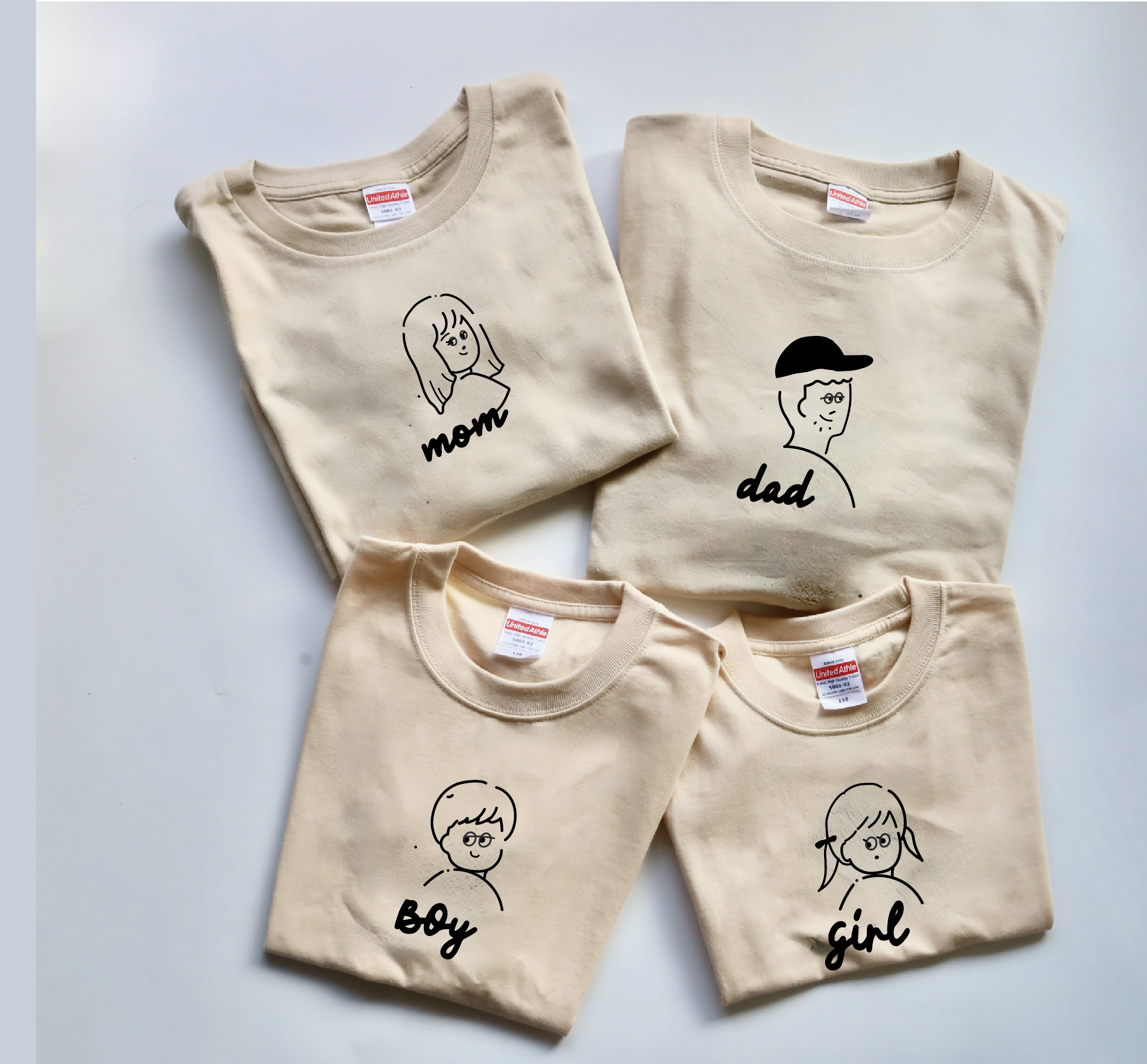 coming soon! 名入れ可能＊　family name shirts　＜家族を楽しむTシャツ＞半袖