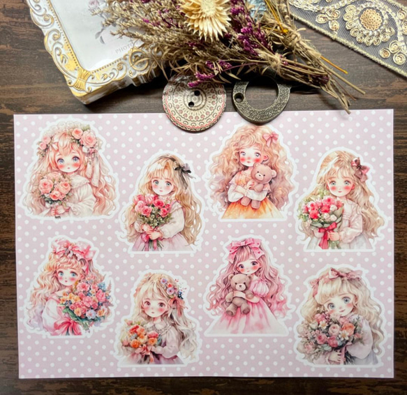 【DP55】デザインペーパー キュートガール 3枚目の画像